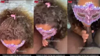 Yarrağı ağzına sokan siyah seksi