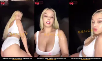 Sarı saçlı bayan canlı yayın yapıyor, boşalıyor